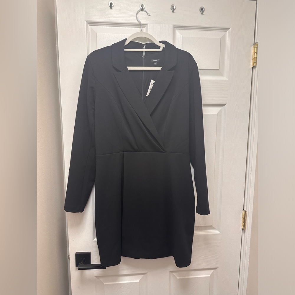 Express black blazer dress, size L